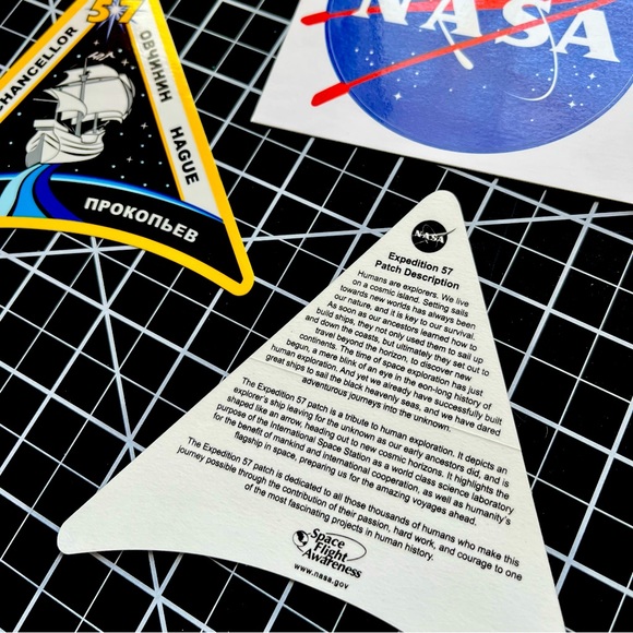 💝 FREE • NEW Official NASA Stickers, Set of 3 • Aerospace Stickers - Picture 3 of 3
